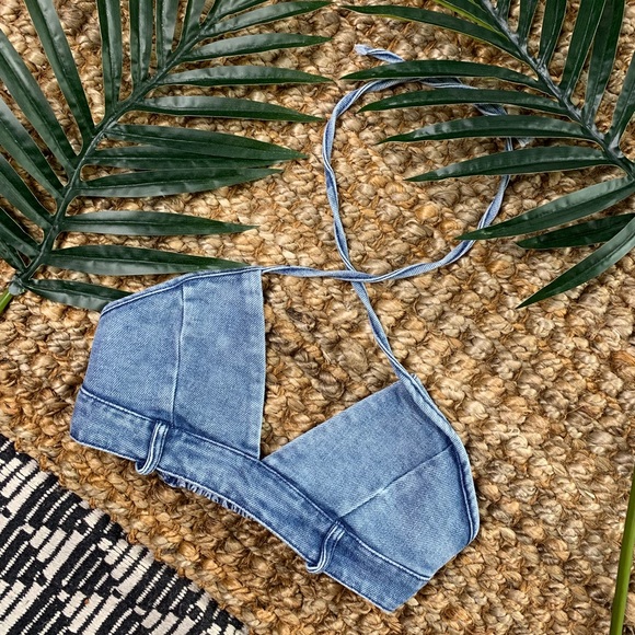 Trending Denim bikini top. - Picture 3 of 7